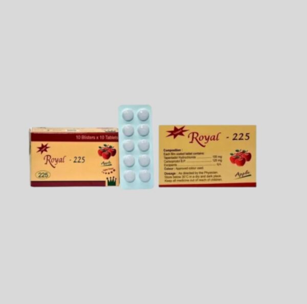 Royale 225mg Apples Carisoprodol 125mg + Tapentadol Hydrochloride100mg